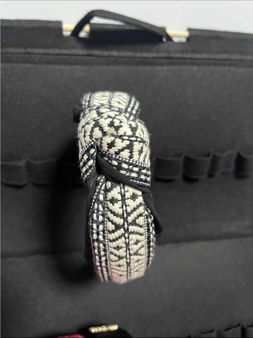 Black & White Woven Knot Headband - Accessories